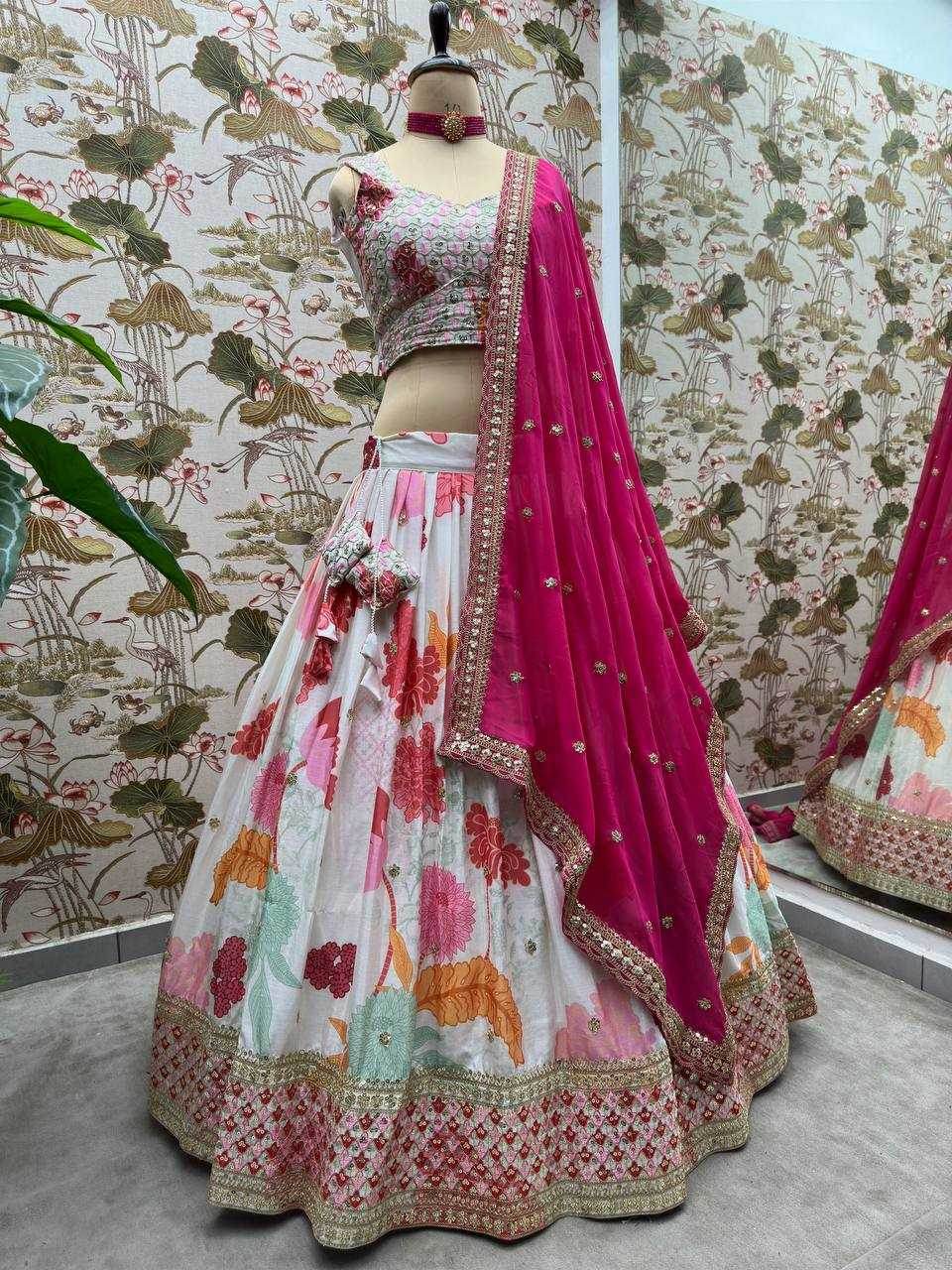 Chinon Embroidered Sequins Lehenga - MYLUXURY LANE ENTERPRISE